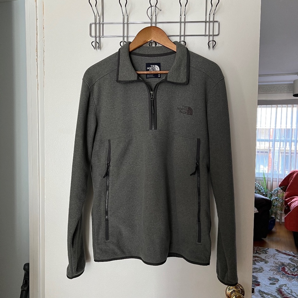 The North Face Grey Alpine Glacier 1/4 Zip Pullover